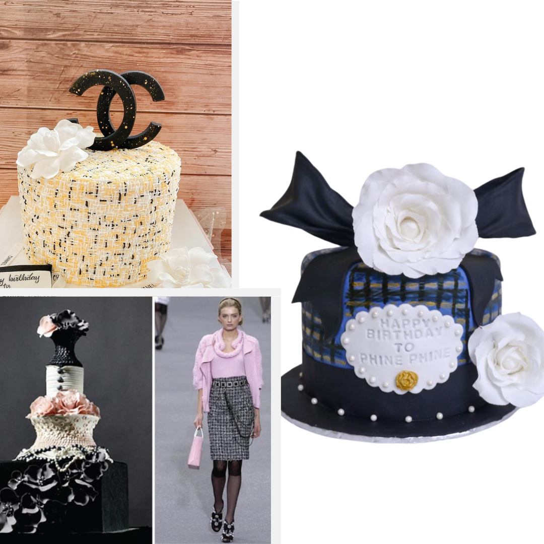 Trendy Chanel Cakes: Runway-Inspired Dessert Delights Tweed-Inspired Cake