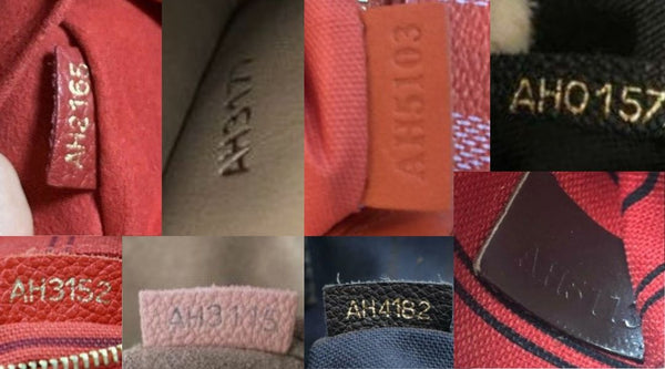 louis vuitton ah date code made in france