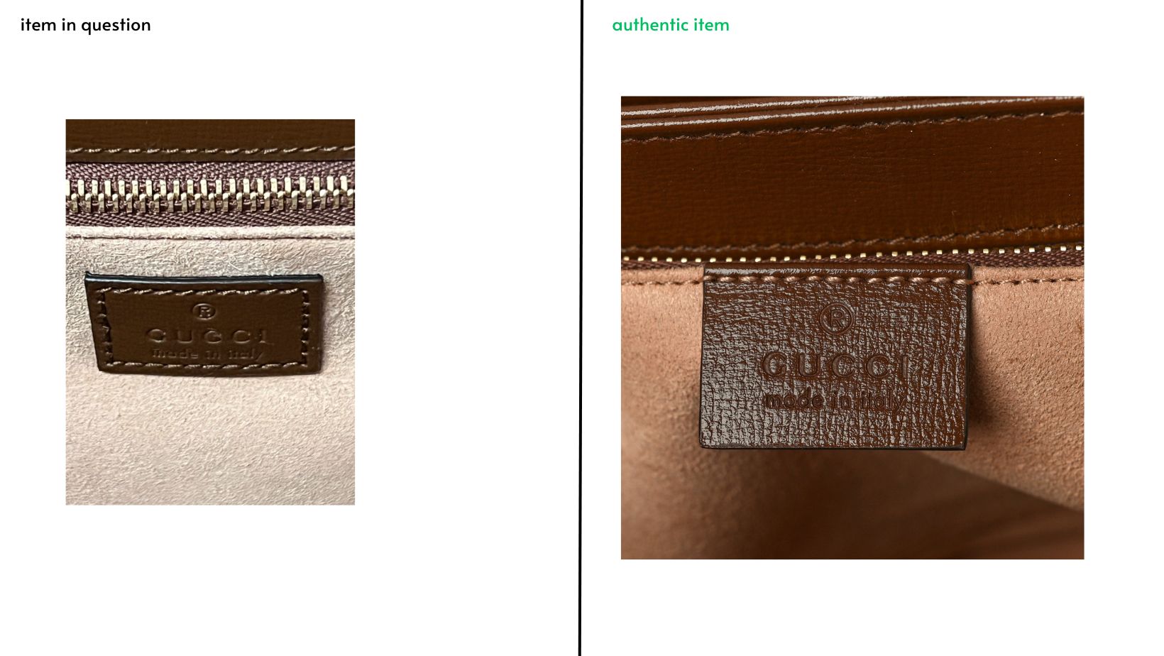 authenticating gucci horsebit bag heat stamp