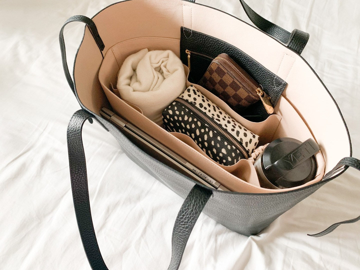  OAikor Velvet Bag Organizer for Handbag,Purse Organizer Insert  with Zippers,Tote Insert Organizer Fit for LV Noe BB and  More.(Brown-Velvet) : Clothing, Shoes & Jewelry