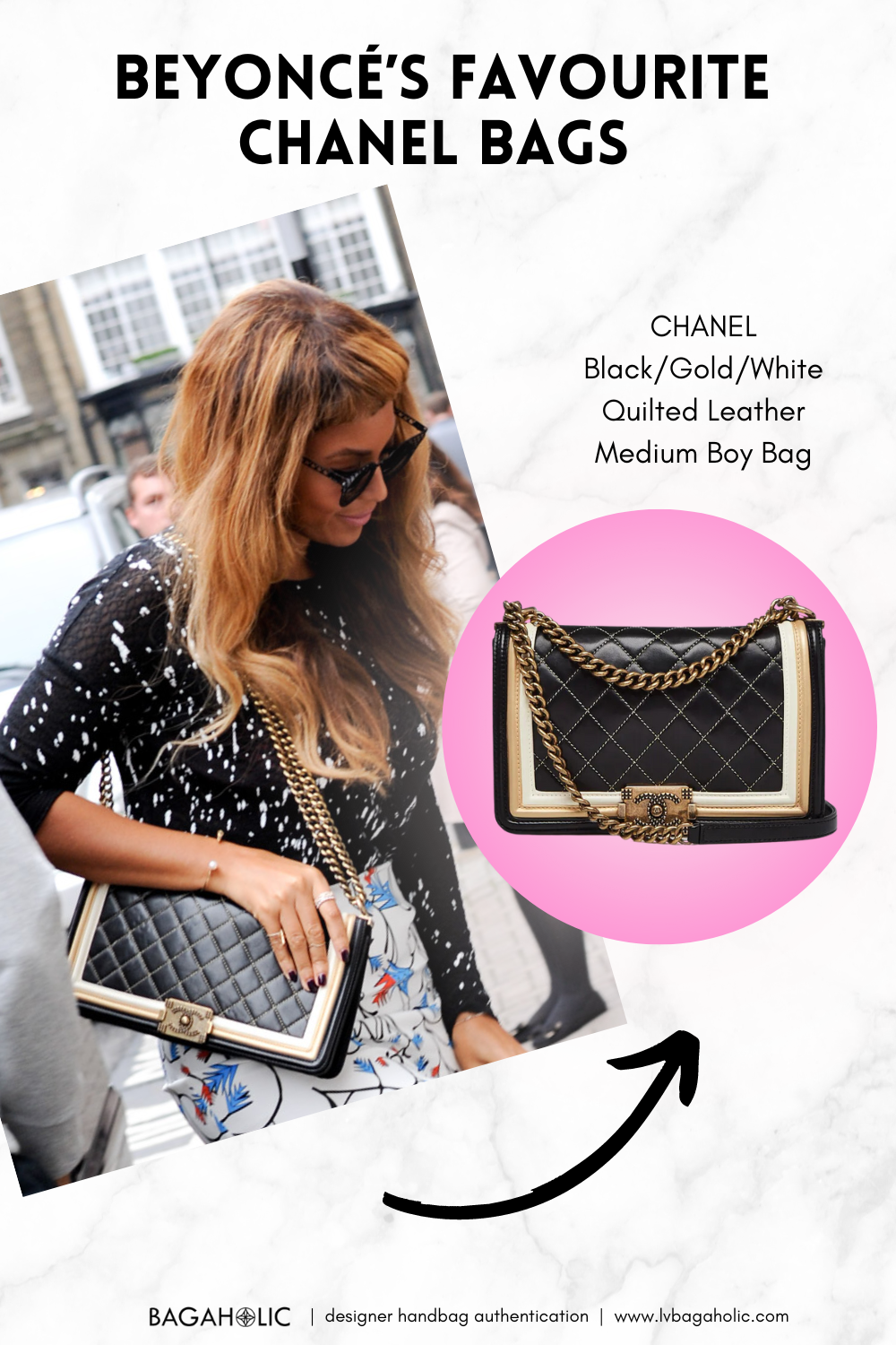 100 Promis und ihre liebsten Chanel-Taschen Beyonce Chanel Boy Bag PromisTeil 1