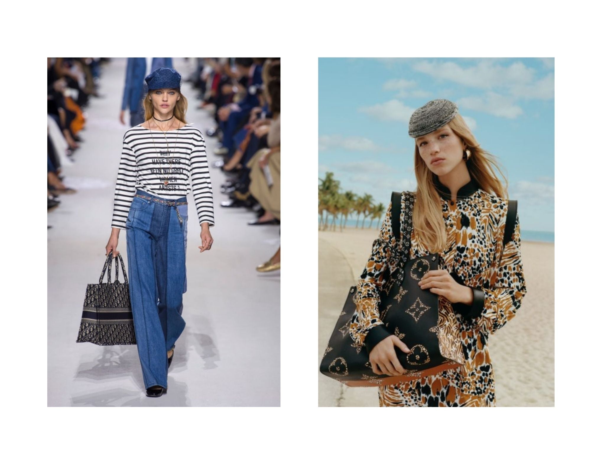 What is the Best Designer Tote Bag: Dior Book Tote vs Louis Vuitton Onthego model shots