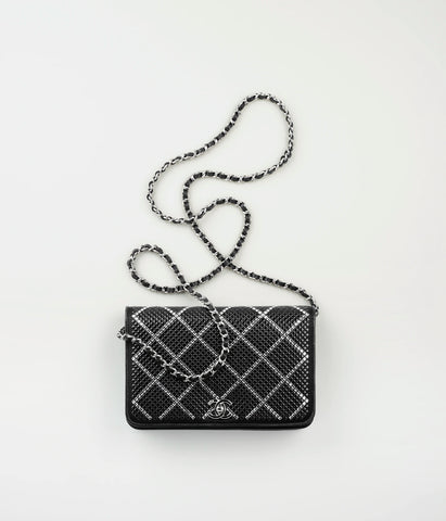 chanel WALLET ON CHAIN lambskin strass price list