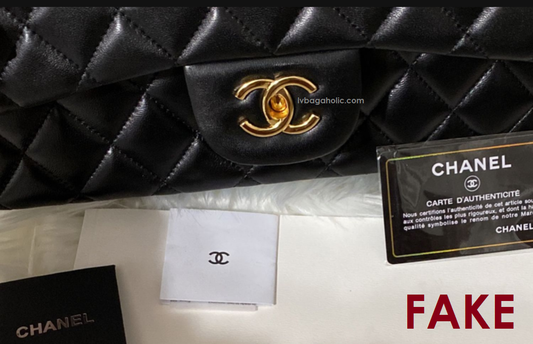 Tarjeta de autenticidad de Chanel Rainbow real o falso