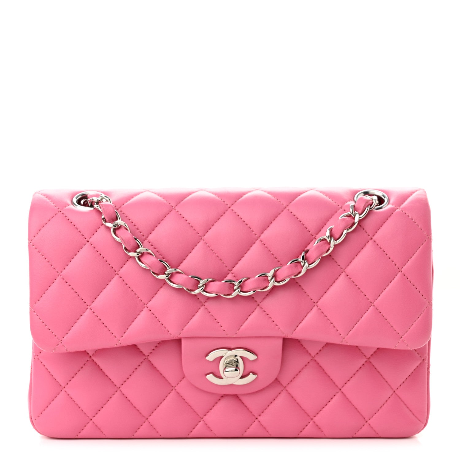 chanel caviar vs lambskin classic flap in lambskin