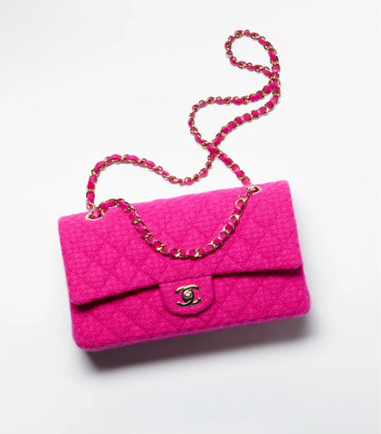 chanel tweed bag AUD 2022 2023 fall winter fuchsia