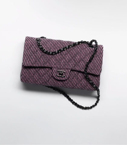 Bag de tweed Chanel 2022 2023 Otoño Invierno rayado