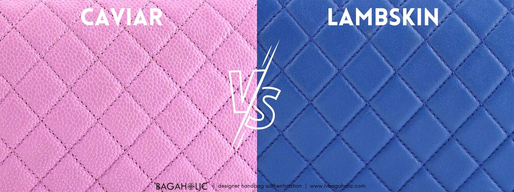 chanvel caviar vs lambskin comparison