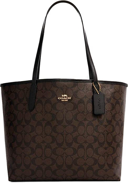 coach womens city tote in canvas