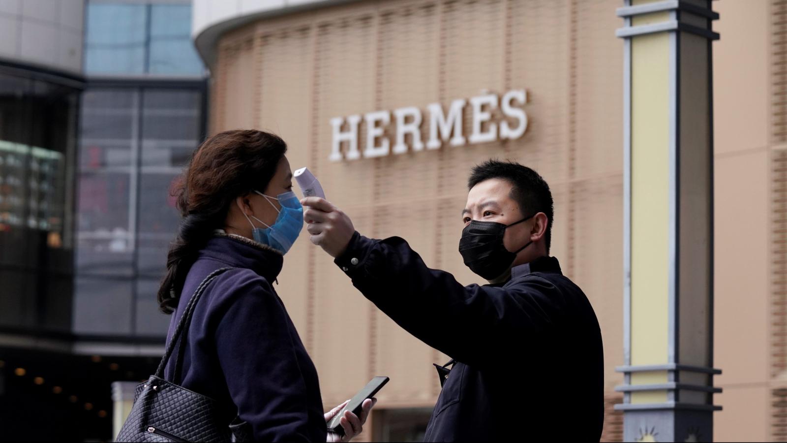 How COVID-19 Affected The Luxury Market temperature check at Hermes store