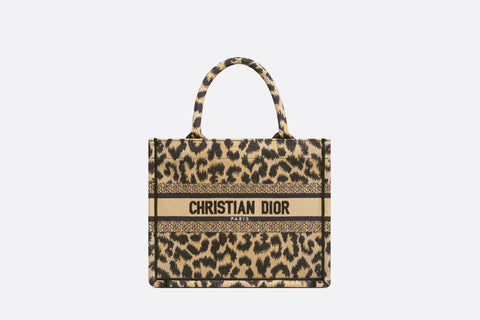 dior book tote bag medium leopard