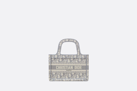 Dior Book Tote Oblique Canvas Mini Gray