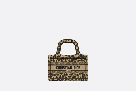 dior book tote oblique canvas mini leopard