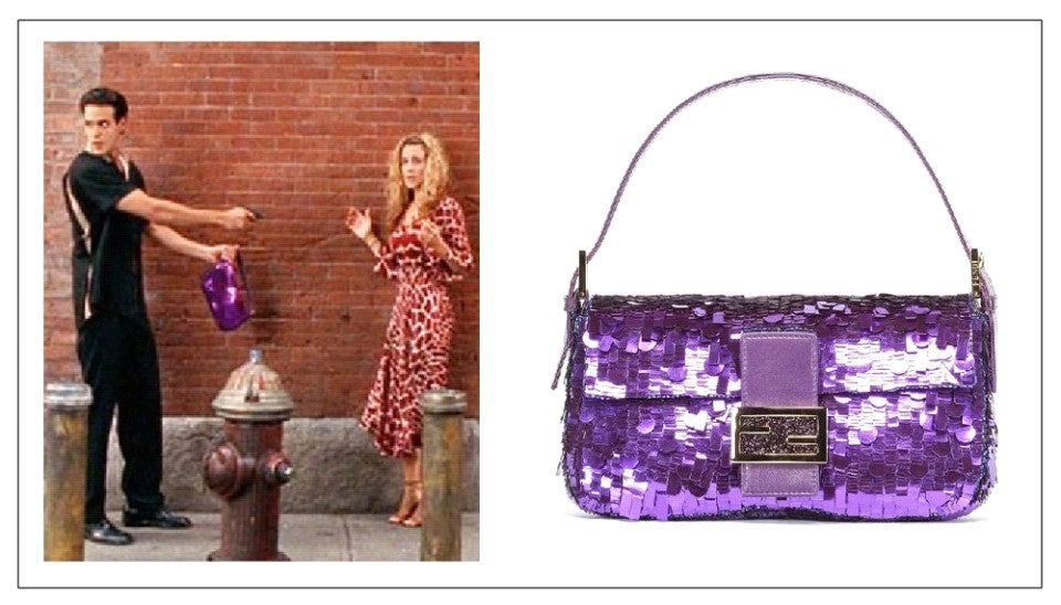 Fendi relaunches SATC's purple sequin Baguette