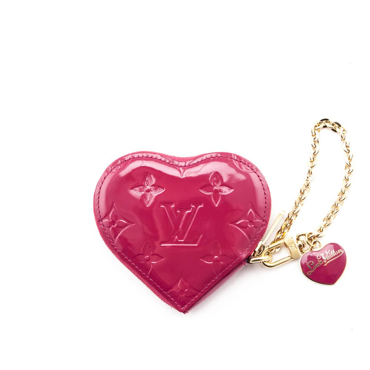 100% Authentic Louis Vuitton Vernis Red Heart Coin Purse