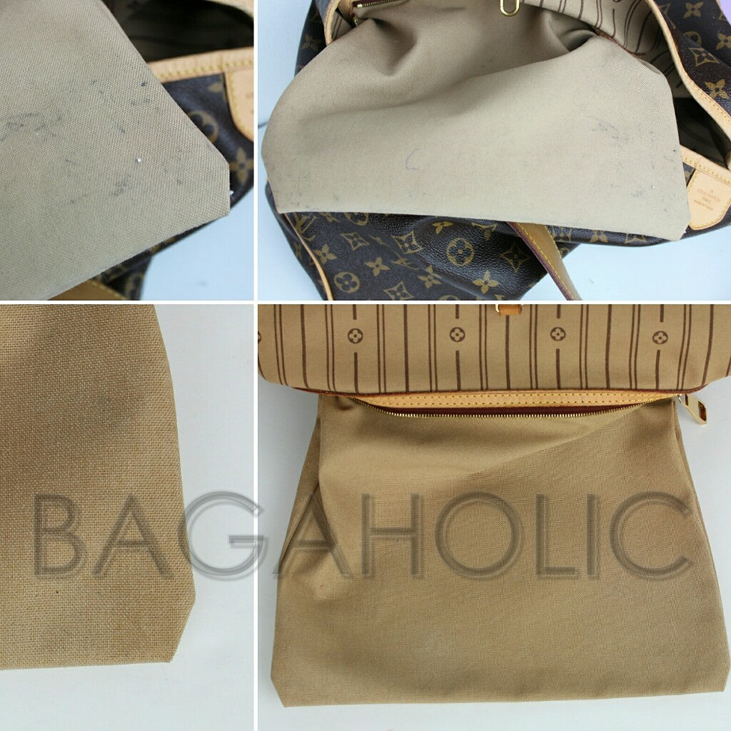 how to clean inside of louis vuitton purse lining alcantra