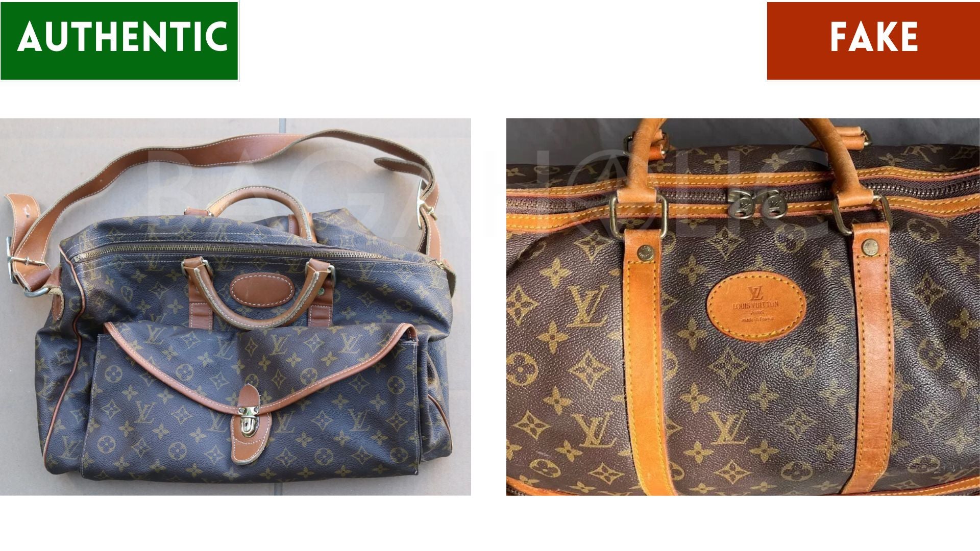 how to tell if a vintage louis vuitton bag is real - authentic vs fake