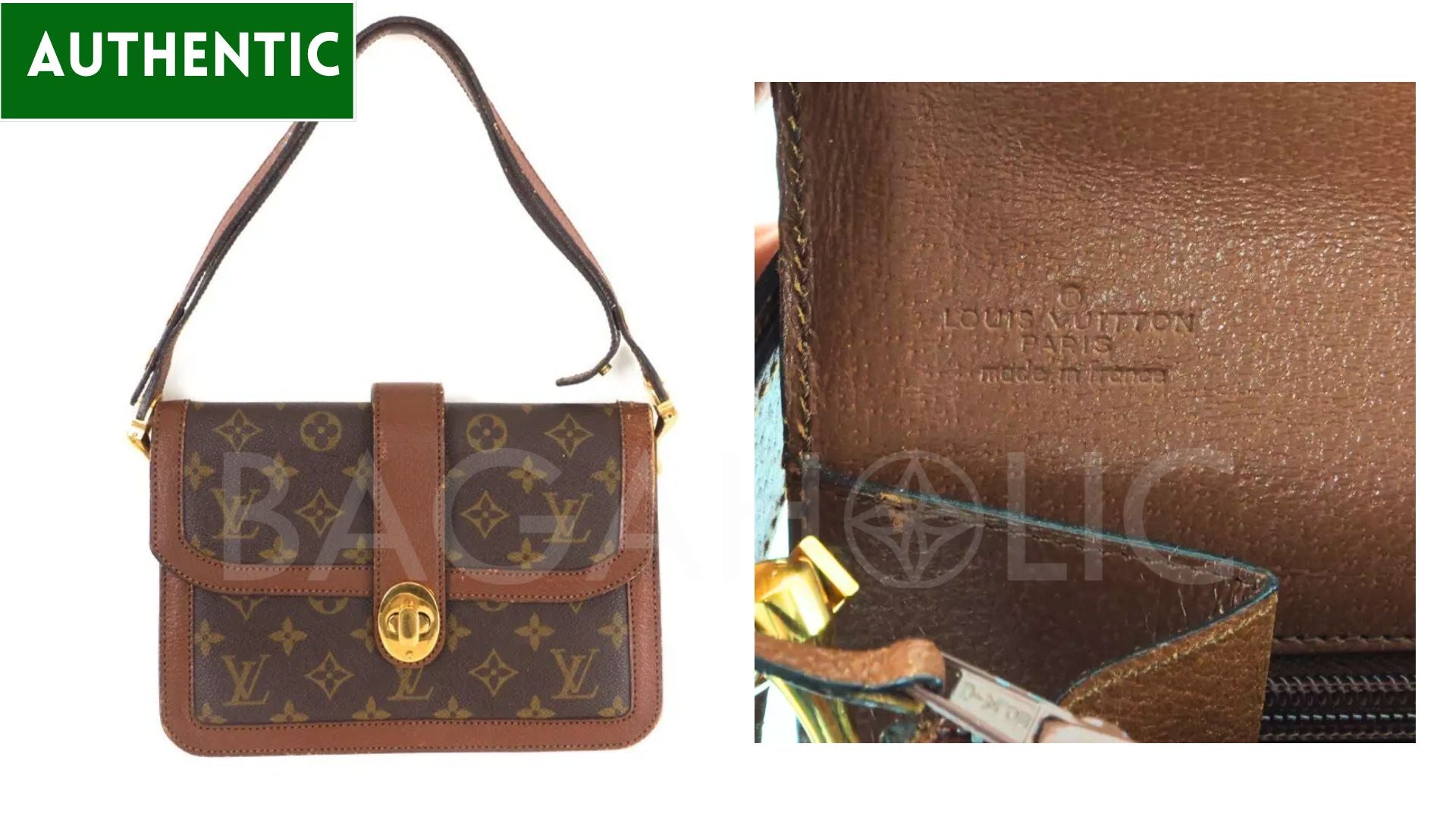 Cómo saber si una bolsa vintage Louis Vuitton es real - Stamp 1970