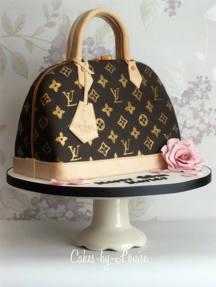 lv bag cake topper