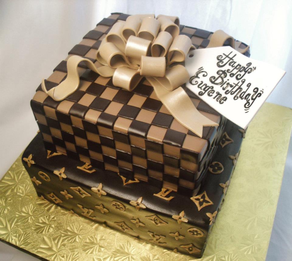 louis vuitton damier cake