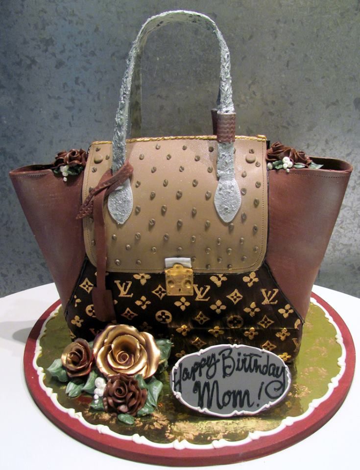 louis vuitton exotic leather bag cake