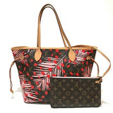 louis vuitton jungle dot neverfull mm red dots palm