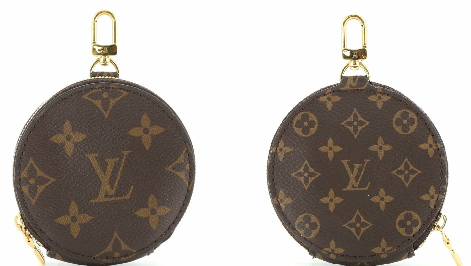 Louis Vuitton round coin purse comparison/What fits inside besides coins? 