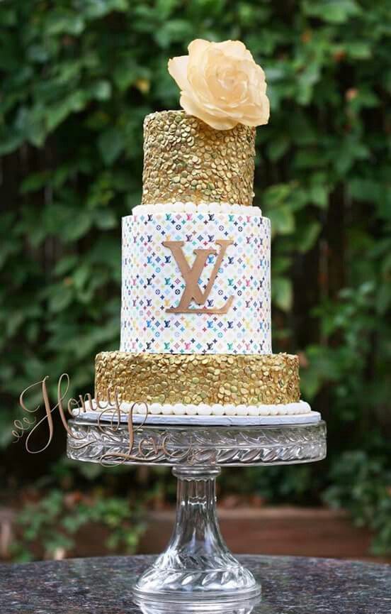 louis vuitton white cake for wedding