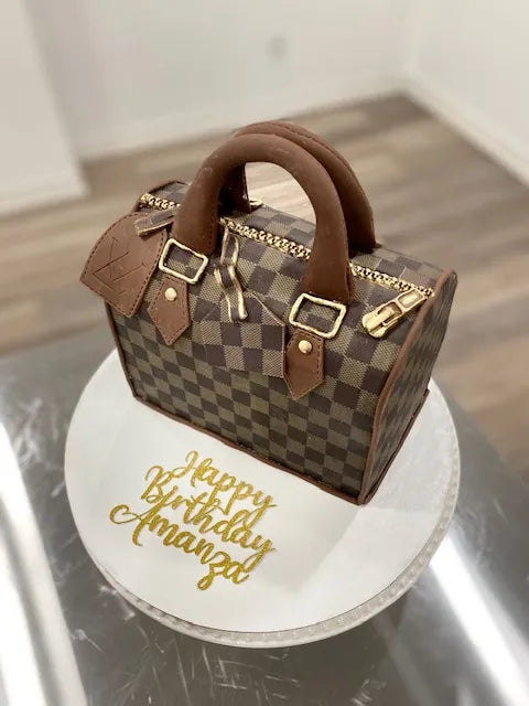 How to make a 3D Louis Vuitton Bag Cake | A LV Bag Cake Tutorial |  #bakersdelight - YouTube