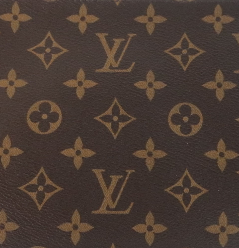 Cozy faux fur Wellsoft fabric with LV Inspired Black Monogram