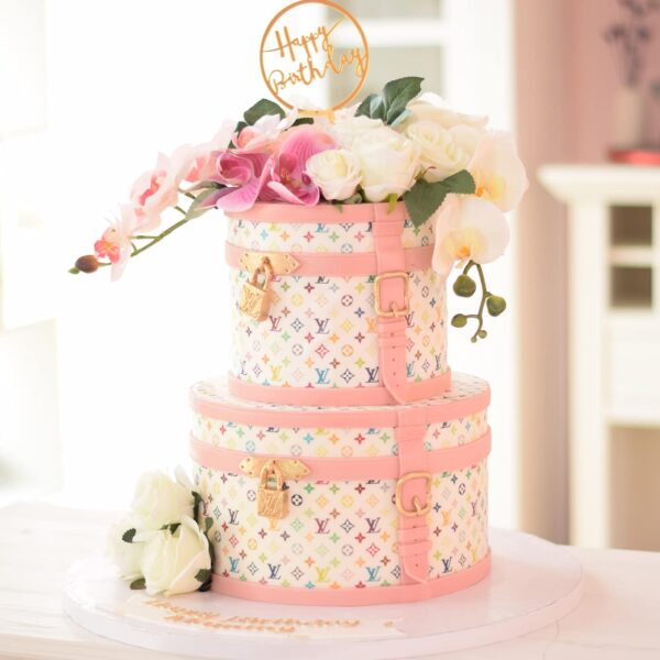 sweet multicolor louis vuitton cake