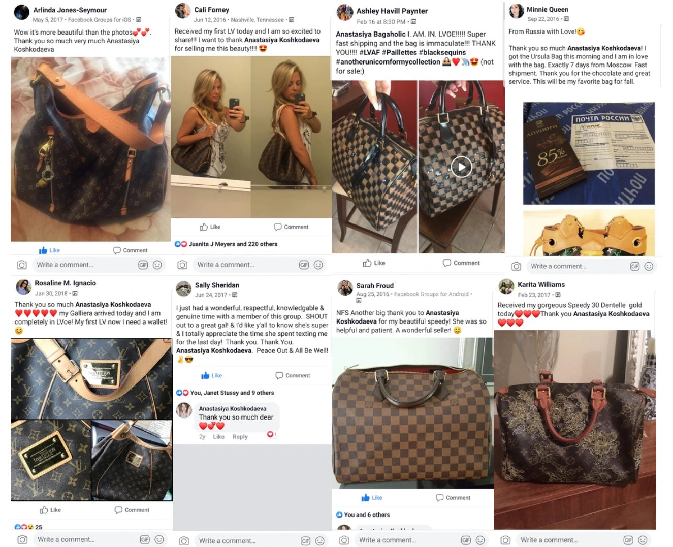 In this Feb. 25, 2016 photo, a variety of Louis Vuitton bags are