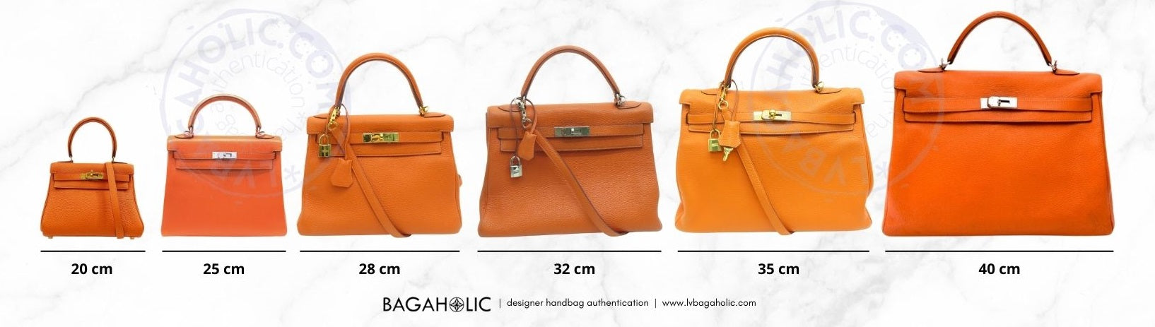 the hermes retourne size comparison chart