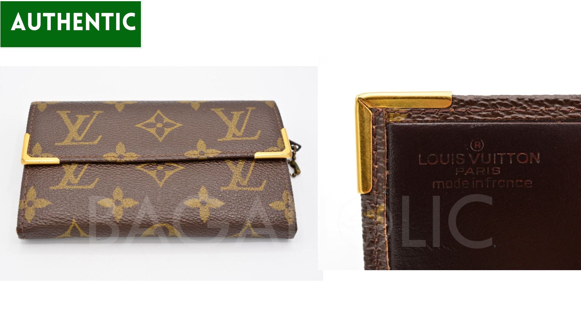 Timbro di calore del portafoglio Louis Vuitton vintage