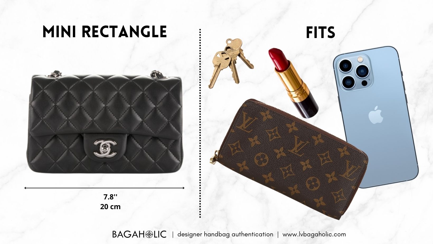 what fits into chanel mini rectangular size