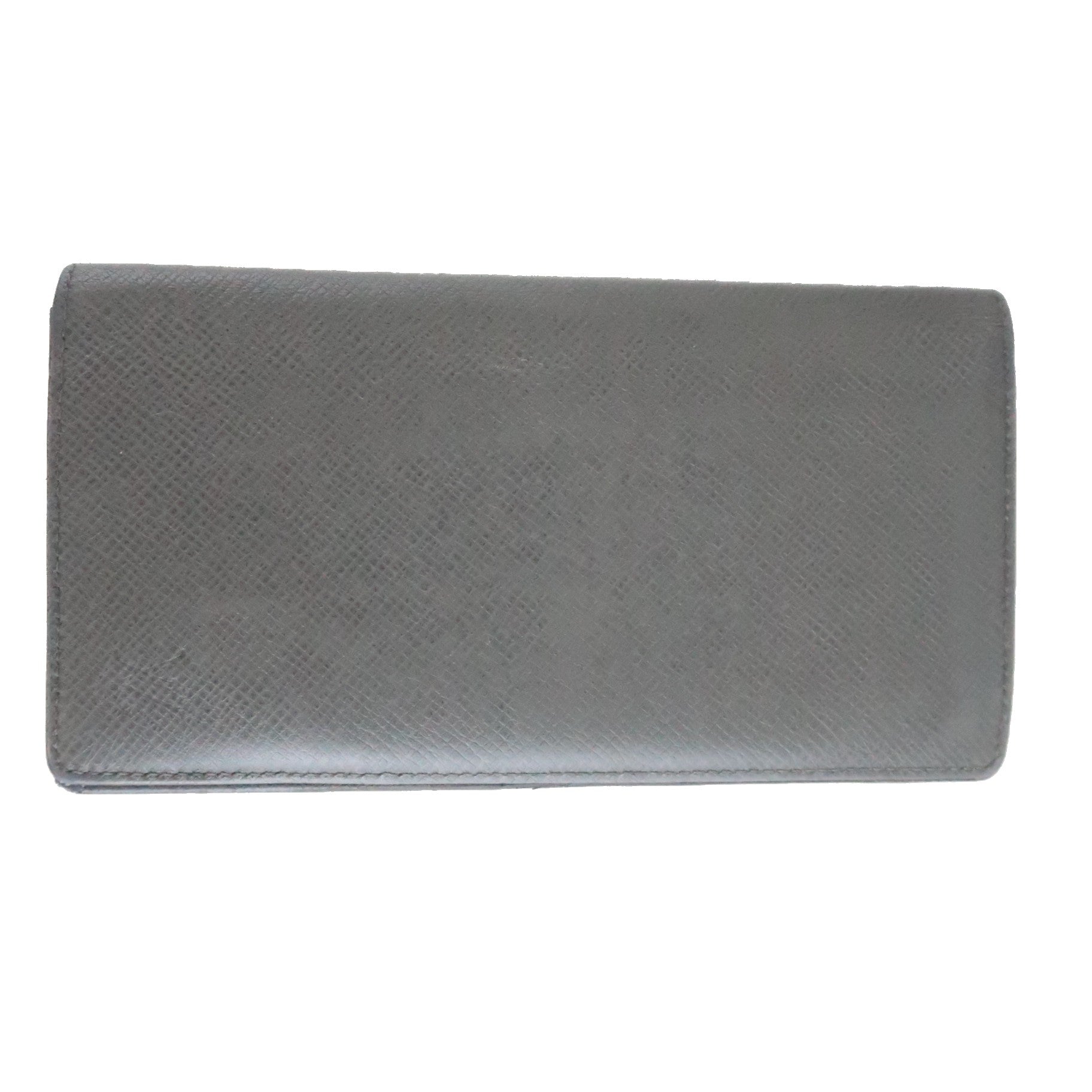 Louis Vuitton Grey Taiga Leather Bifold Long Wallet | Bagaholic