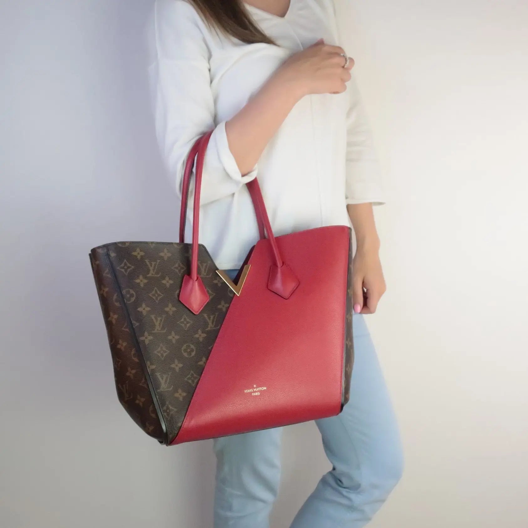 Neverfull MM Tote Bag  Luxury Other Monogram Canvas Grey  LOUIS VUITTON