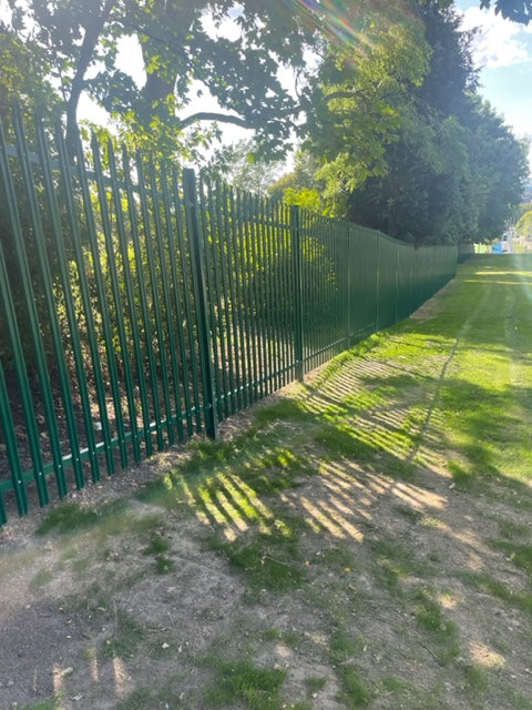 2.4m High Green Triple Pointed Palisade Supplied & Installed for Leek High School