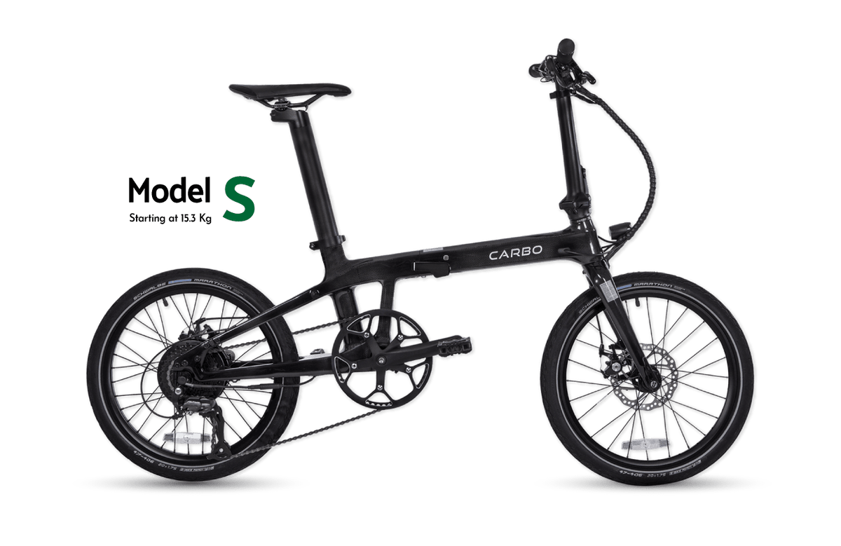 CARBO 電動自転車 - 世界最軽量で耐久性に優れた折りたたみ電動自転車