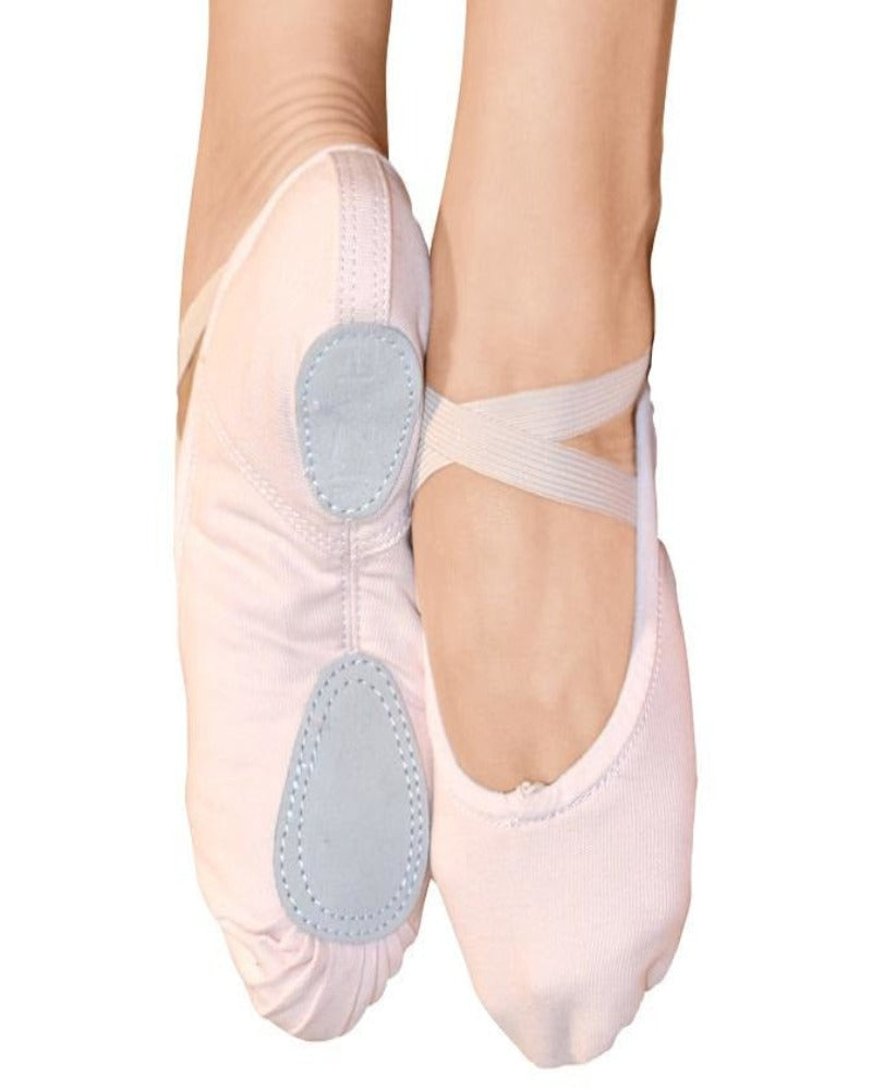 Adult Coupé Leather Split Sole Ballet Shoe, Drawstring Free, A2004a