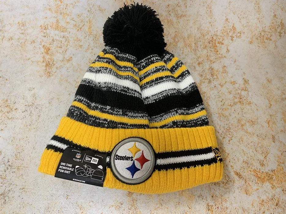 steelers on field beanie