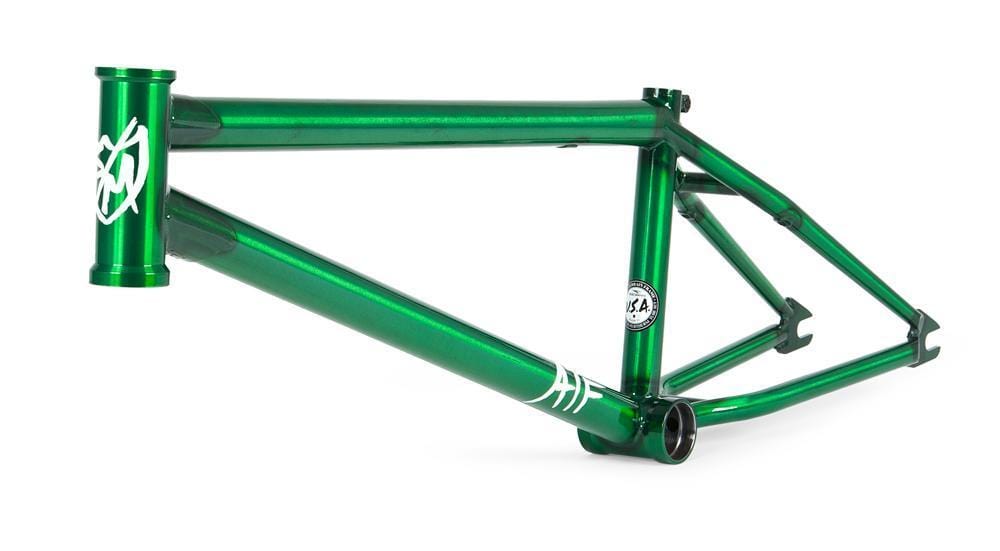 green bmx frame