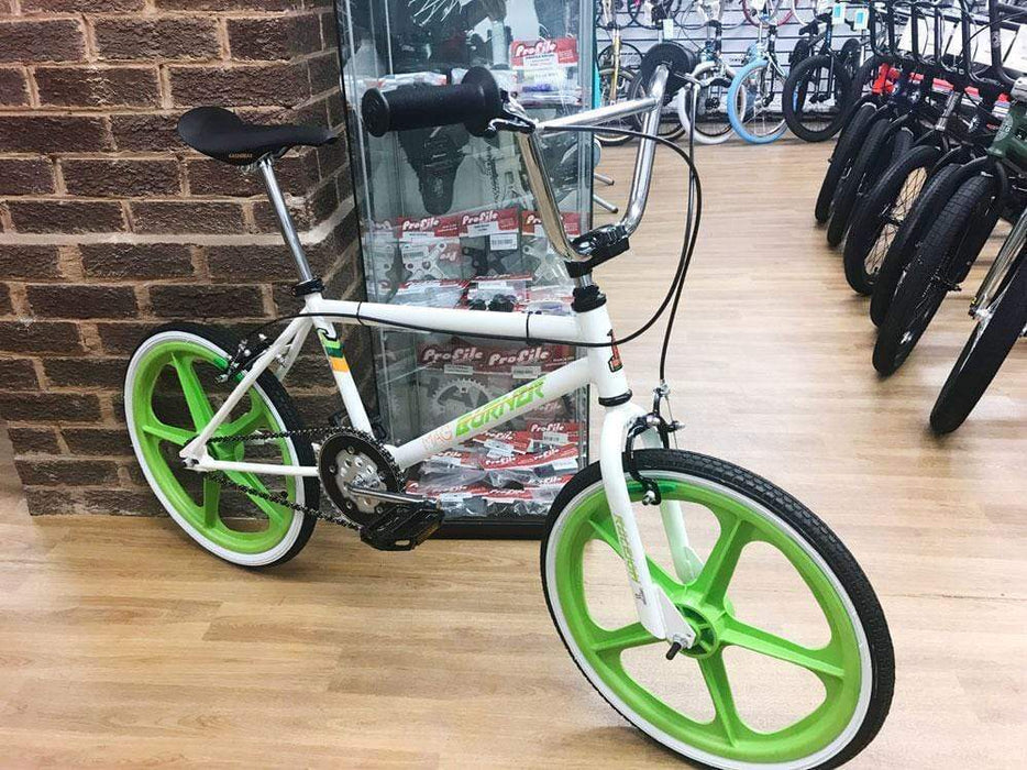 Skyway Tuff Wheels with Raleigh Whitewall Tyres and Freewheel Pair