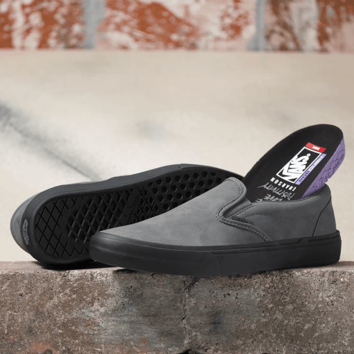 vans slip on pro rubber pewter