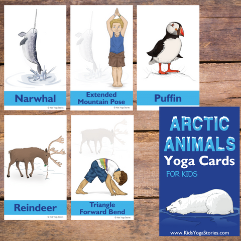 Arctic Animal Yoga, easy yoga for kids, classroom yoga, kindergarten yoga