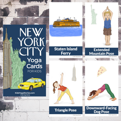 new york city yoga cards for kids