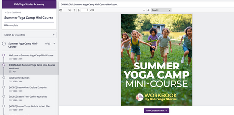 summer camp for kids, summer yoga ideas