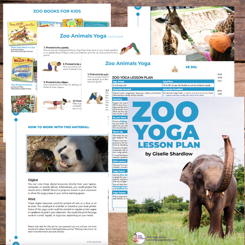 yoga lesson plans - zoo theme lesson plans for children