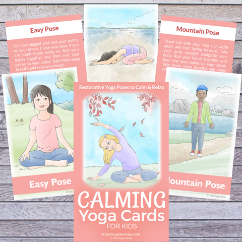 calming yoga cards for kids