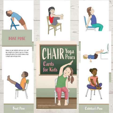 Chair Yoga Poses for Kids Cards – Kids Yoga Stories